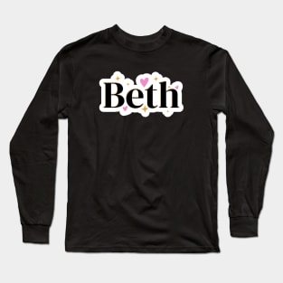 Beth name cute design Long Sleeve T-Shirt